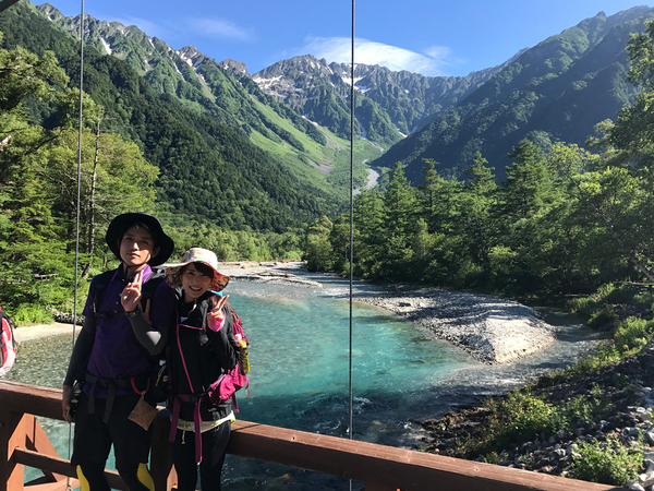 河童橋にて。絶景なり!