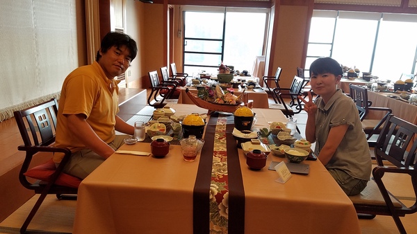 堂ヶ島温泉の、夕御飯。海の幸を堪能しました。