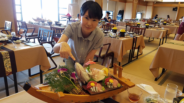 堂ヶ島温泉で食べた船盛♪新鮮!