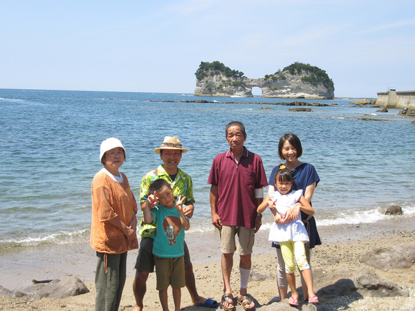 景勝地(円月島)での一枚