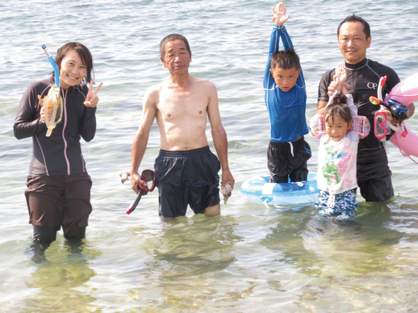 親子3代でのシュノーケリング