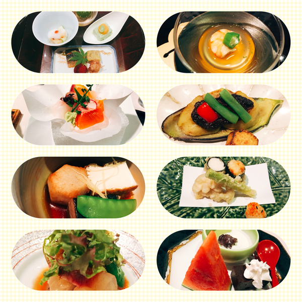 ホテルの夕食です。 和会席を頂きました。