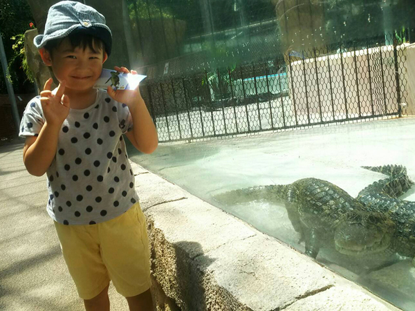 バナナワニ園、ワニと。