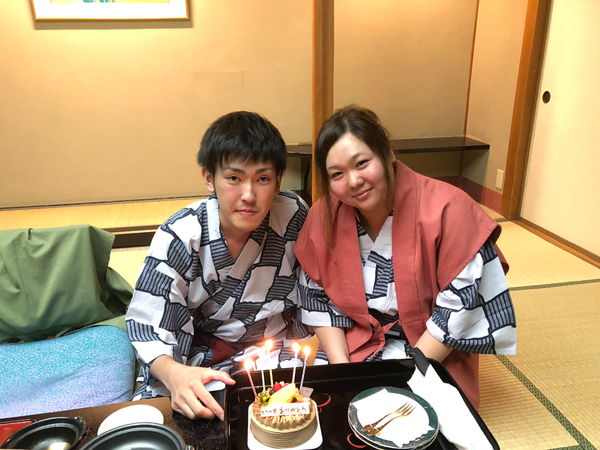 サプライズ後のケーキ