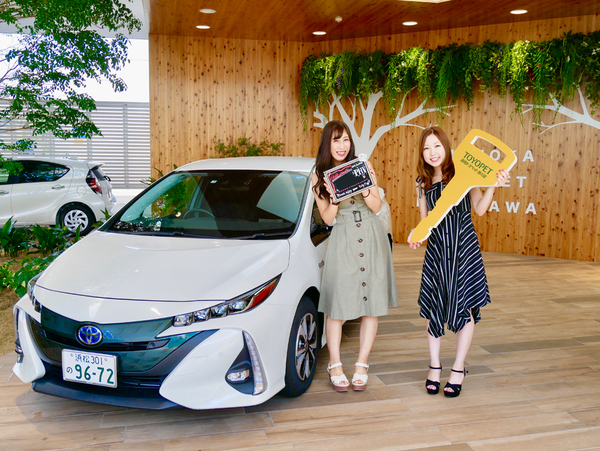トヨペット掛川店にて出発式☆素敵なウェルカムボード有難うございます♪
