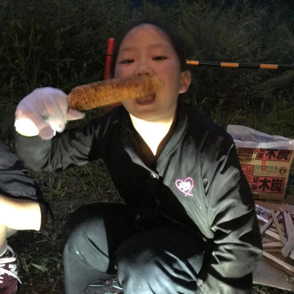 焼きモロコシうまーい