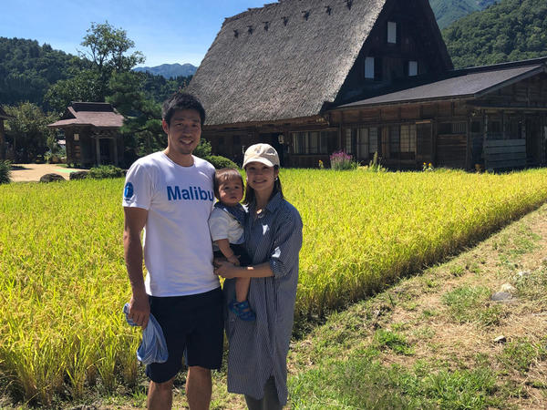 白川郷にて