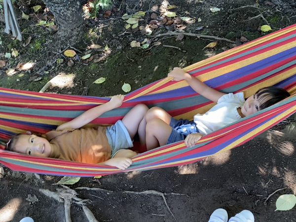 ハンモックに揺られて少し休憩