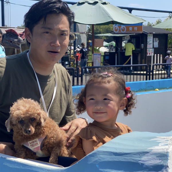 めいちゃん(犬)と一緒に乗れたのが嬉しいな!