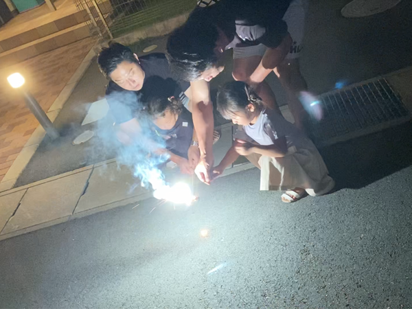 みんなで花火!楽しかったね