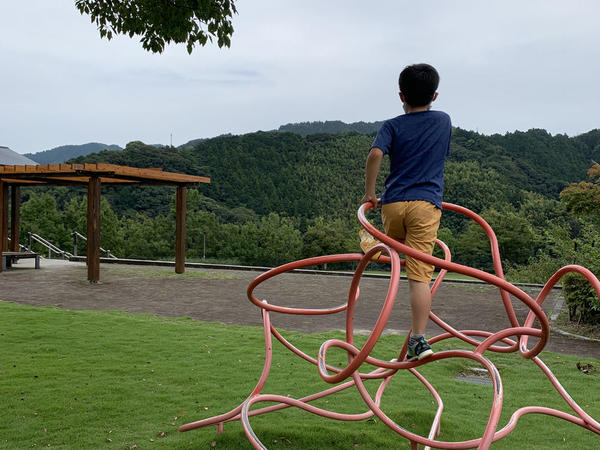 遊具を見たら遊びたくなるのは仕方ないね。