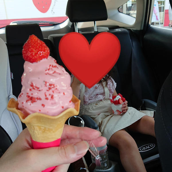 大好きな苺のアイスクリーム