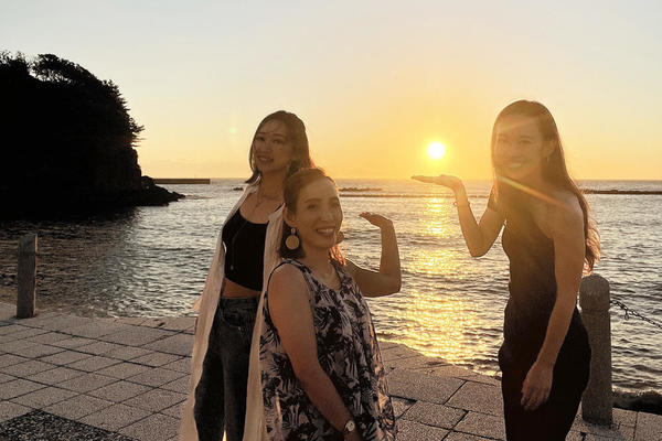 西伊豆の夕陽と
