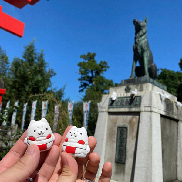 しっぺい太郎で有名な見付神社へお参り、手に持っているものがおみくじになっていて可愛いので即決購入(笑)
