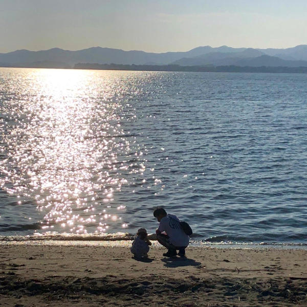 浜名湖の夕日