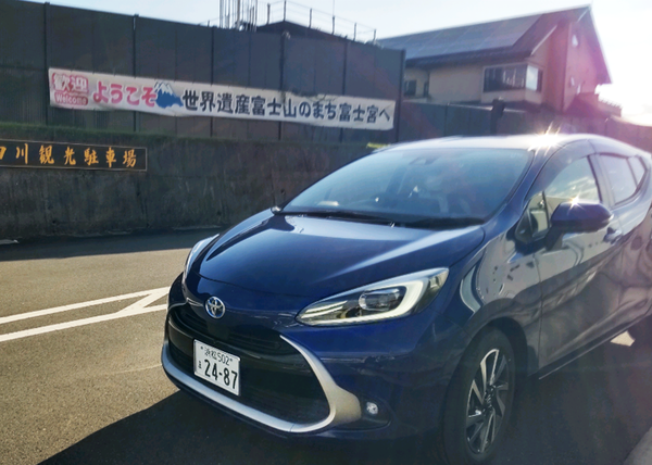 静岡県富士山世界遺産センター駐車場にて(中にいます)