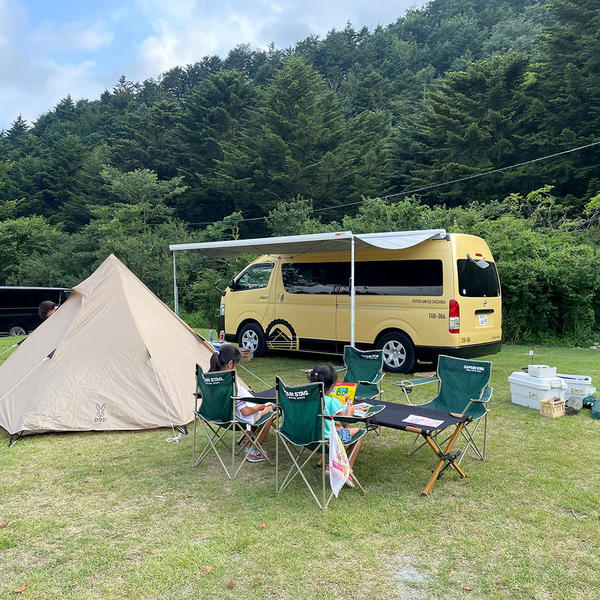 テントを設置してキャンプ開始！