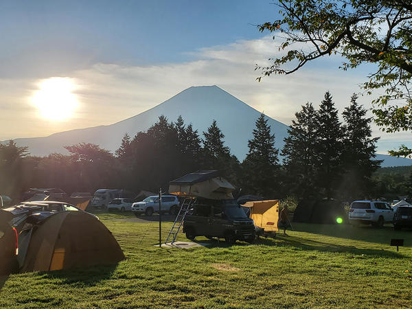 テントからの富士山 快晴で最高